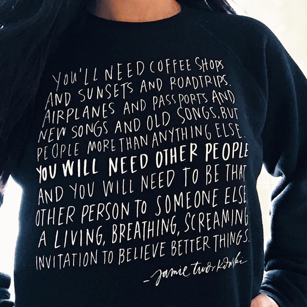 To Write Love On Her Arms Crew Neck